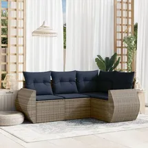 vidaXL Gartensofa-Set 4-tlg. grau