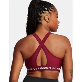 Under Armour Crossback Mid Bra, - Rot