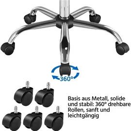 Yaheetech Bürostuhl Kunstleder Weiß