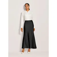 Madeleine Maxirock Damen Satin Schwarz 36
