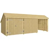 Plus Multi Gartenhaus 6,19 x 2,38 m Natur