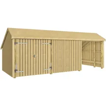Plus Multi Gartenhaus 6,19 x 2,38 m Natur