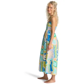 BILLABONG Sommerkleid Midi Blau/Mehrfarbig L