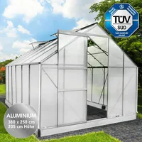 Brast Aluminium Gewächshaus 380x250x205
