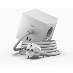 Square 1 grey 2-Fach USB-C (30W) Design 3 x Steckdose inclusive Magnetplatte