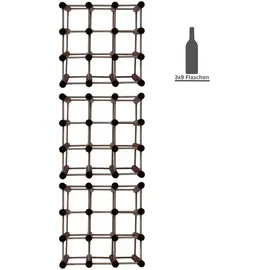 Proregal Weinregal 36 x 36 x 24 cm Braun