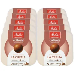CoffeeB Melitta Bella Crema Lungo 9 Coffee Balls 51 g, 10er Pack