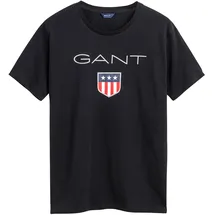 GANT T-Shirt Jungen T-Shirt 1er Pack Baumwolle Shield Logo (Packung, 1er Pack) schwarz 170