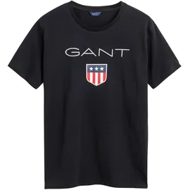 GANT T-Shirt Jungen T-Shirt 1er Pack Baumwolle Shield Logo (Packung, 1er Pack) schwarz 170
