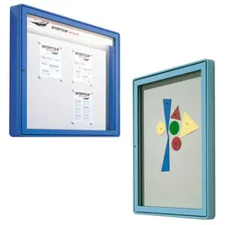 Vitrine W4 mit Flügeltür, Außenwandmontage