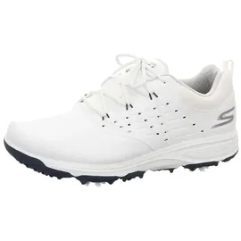 SKECHERS Damen Go Pro 2 Spiked Wasserdichter Golfschuh, weiß/Marineblau, 37