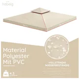 habeig Pavillon-Ersatzdach Pavillondach Ersatzdach 360g/m2 PVC 3x3m WASSERDICHT, 360,00 g/m2, 100% wasserdicht beige