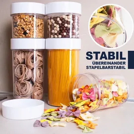 konzept-11 Vorratsdose 2400 ml 6-tlg. Weiß