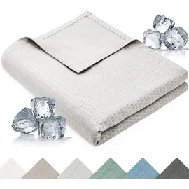 Blumtal Kühldecke, Hellgrau, Textil, 200x230 cm, Oeko-Tex® Standard 100, Wohntextilien, Decken, Kuscheldecken