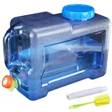 HiGropcore Wasserkanister 12L-25L Wasserbehälter mit Hahn,Wasserkanister mit Hahn und Schraubdeckel Trinkwasserkanister Camping für Wohnwagen Picknick Wandern Lebensmittelecht (einzelner Eimer)