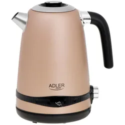 Adler AD 1295 Champion Wasserkocher in Gold, 1,7 Liter, 2200 Watt, mit LCD-Anzeige