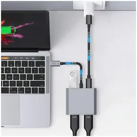 TECH-PROTECT USB-C + USB2.0 + 2 x HDMI 4K 60HZ Adapter 5,8 cm Grau