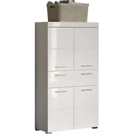 trendteam smart living - Amanda - Hochschrank - Weiß Hochglanz