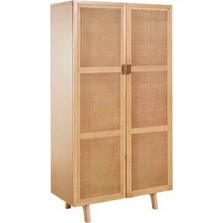 LeGer Home by Lena Gercke Highboard »Lina, TOPSELLER!, OTTOs Choice« Schrank, Kommode, Mit Rattan Einsatz, 3 Innenfächer, teilmassiv