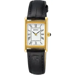 Seiko SWR054P1 Damenuhr mit Lederband Schwarz