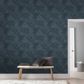 Superfresco Easy "Summer Garden", blau, B:0,52m L:10,05m, Vlies, Tapeten