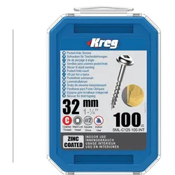 KREG Taschenlochschrauben Grob 32mm (Scheibenkopf) - Verpackungseinheit: 500 Stück