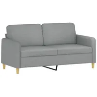 VidaXL 2-Sitzer-Sofa Hellgrau 140 cm Stoff