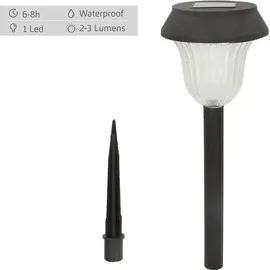 Aktive Solarleuchte transparent/weiß 6er Set inkl. Gartenspieß