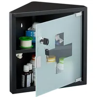Relaxdays Medizinschrank, 2 Fächer, HBT: 30 x 30 x