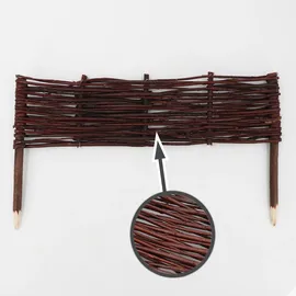 Aquagart 4 Beeteinfassungen aus Weide 30x50cm I Beetbegrenzung /Weidenzaun zur Beetumrandung Rasenkante