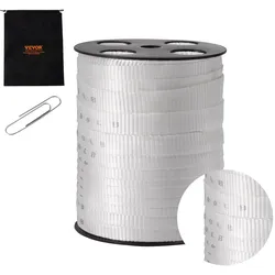 VEVOR Polyester-Zugband, 80,8 m x 1,9 cm, 1134 kgf Zugkapazität, bedrucktes Gurtband zum Kabelziehen für Verpackung, Gartenarbeit, gewerbliche Elektrik, Leitungsarbeiten, weiß