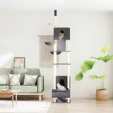 vidaXL Kratzbaum Deckenhoch Dunkelgrau 277-303 cm NEU