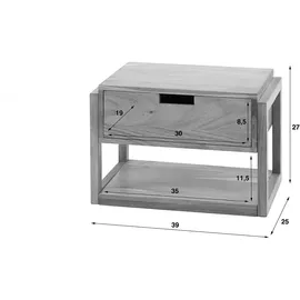KAWOLA Hängenachtschrank HOLYA 1 x 40 x 30 cm Beige