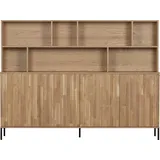 WOOOD Buffet Gravu viel Stauraum, Push-to-Open Funktion, H 150 cm x B 200 cm braun