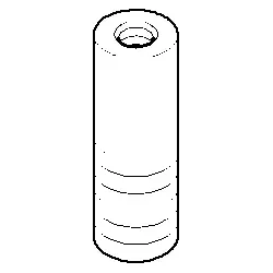 Dornbracht Halter. f. Griffhebel, gerade 092404048-08 platin