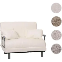 Schlafsessel HWC-K29, Klappsessel Schlafsofa G√§stebett, Liegefl√§che 190x100cm, Stoff Boucl√© (500g/m¬≤) ~ creme