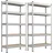 Songmics Lagerregal MDF 30 x 75 x 150 cm silbern 5 Ablagen bis 875 kg belastbar