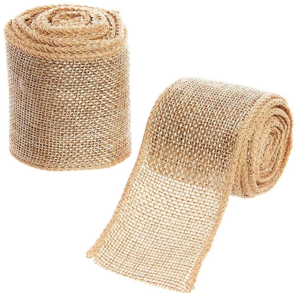 Großpackung Geschenkband "Jute" (pro Set 2) Bastelbedarf Natumaterialien