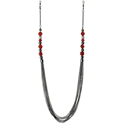 Collierkettchen STEUER "Brillenkette", schwarz, Halsketten, Damen, 76cm, Metall, L: 76cm