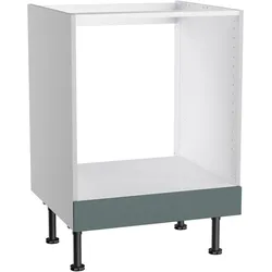 Herdumbauschrank OPTIFIT "Bern2", grün (steingrün, hellgrau), B:60cm H:87cm T:58,4cm, Spanplatte, Schränke, Breite 60 cm, Umbauschrank für Einbauherde, 1 feste Blende