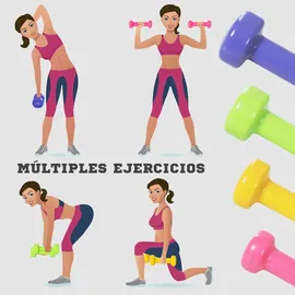 Homcom Hantelset Hantel-Set 4 Hantelpaare 0,5 kg/1 kg/1,5 kg/2 kg mehrfarbig