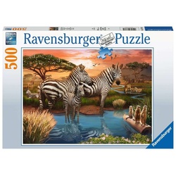 Ravensburger Puzzle 500 Teile Ravensburger Puzzle Zebras am Wasserloch 17376, 500 Puzzleteile