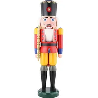 Seiffener Volkskunst Nussknacker König rot Größe 100 cm