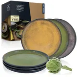 Moritz & Moritz MoritzundMoritz Teller VIDA Dessertteller Porzellan rund, & 20 cm, Vintage bunt, 6 Stück