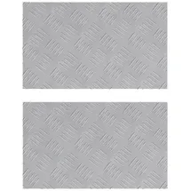 vidaXL Aluminium-Riffelbleche 2 Stk. Rutschfest 50x30 cm