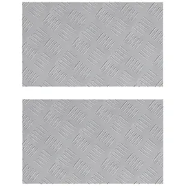 vidaXL Aluminium-Riffelbleche 2 Stk. Rutschfest 50x30 cm