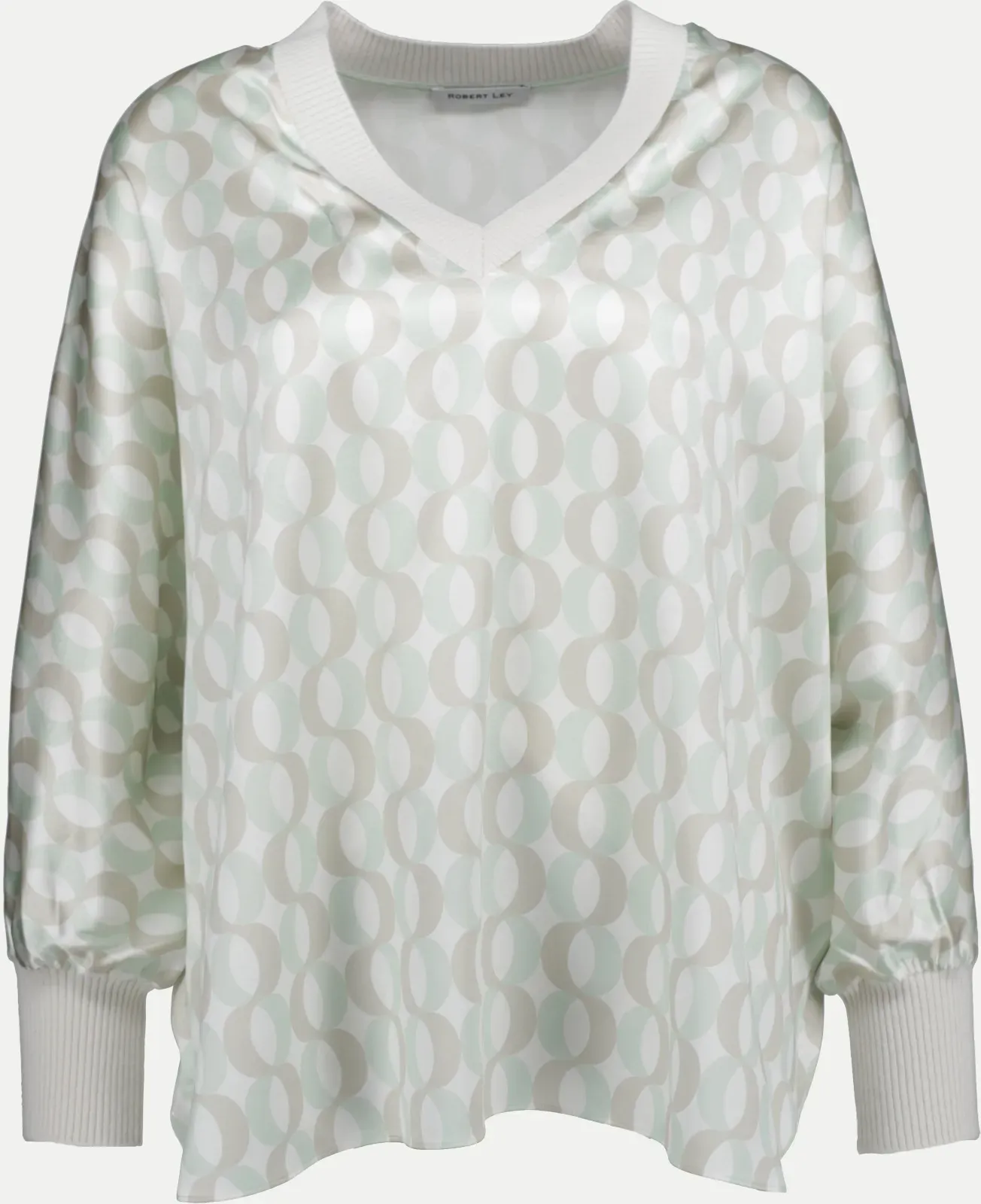 Oversized Seidenbluse Weiß 36
