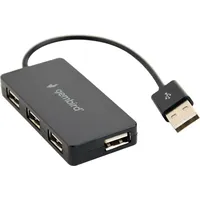 Gembird 4-Port-USB-Hub, schwarz - Schwarz