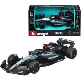 BBURAGO 18-38208R - F1 MB AMG W15E GB GP #63 Russell schwarz/silber 1:43