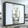 A&J MöbelLand Drehtürenschrank VIVO 200 x 215 x 59,5 cm Graphit/Weiß
